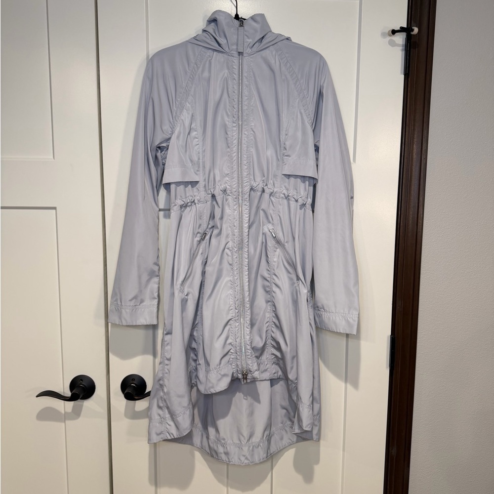 Athleta Solar Wind & Rain Anorak Jacket, Grey/Silver Medium Tall - Picture 3 of 15